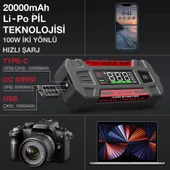 Lokithor J402 12V 3000Amp Li-Polimer Akıllı Akü Takviye + Powerbank + Led Lamba thumbnail 6