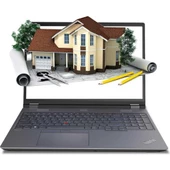 Lenovo Thinkpad P16 21D60012TX I7-12800HX 16GB 512SSD A1000 16" Qhd+ W10P Taşınabilir Iş Istasyonu thumbnail 2