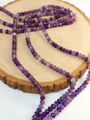 Ametist Taşı Rondela Faset Kesim Dizi 3*4.5mm (45234) thumbnail 2