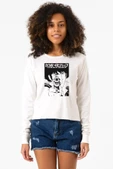 Cowboy Bebop Spike See You Space Cowboy Ekstra Uzunkol Sweatshirt Ekru thumbnail 1