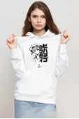 Cowboy Bebop Vintage Ein and Ed Beyaz Kadın 3ip Kapşonlu Sweatshirt thumbnail 1