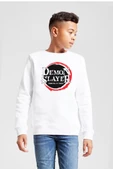 Demon Slayer Anime Squad Demon Slayer Kimetsu No Yaiba Beyaz Çocuk 2ip Sweatshirt thumbnail 1