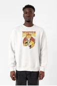 Demon Slayer Anime Zenitsu Poster Beyaz Erkek 2ip Sweatshirt thumbnail 1