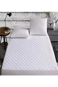 64910 Çift Kişilik Yatak Koruyucu Kapitoneli Fitted Alez Ve  Kapitoneli Yastık Alezi 2 Adet - 1
