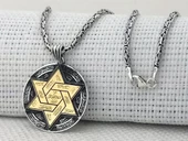 Hz Süleyman Mührü Kral Zincirli 925 Ayar Gümüş Kolye thumbnail 3