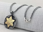 Hz Süleyman Mührü Kral Zincirli 925 Ayar Gümüş Kolye thumbnail 2