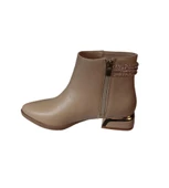 YAZKIŞ Kadın Siyah Krem (nut) Cilt Bileği Taşlı 11cm Bilekboyu Fashıon Bot - 7