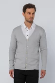 Erkek Regular Fit Düğmeli V Yaka Hırka - 10