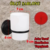 Diş Fırçalık Yapışkanlı Banyo Diş Fırçası Kabı Kutusu Siyah - 2