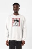 Detective Conan Anime Conan Poster Beyaz Erkek 2ip Sweatshirt thumbnail 1