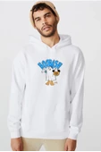 Donal Boobash Halloween Beyaz Erkek 3ip Kapşonlu  Sweatshirt - 1
