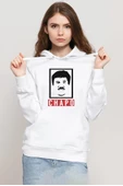 El Chapo Gangster Swagger Beyaz Kadın 3ip Kapşonlu Sweatshirt thumbnail 1