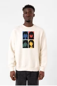 Erased Anime All Main Character Minimal Colorful Art Ekru Erkek 2ip Sweatshirt thumbnail 1