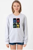 Erased Anime All Main Character Minimal Colorful Art Grimelanj Kadın 2ip Sweatshirt thumbnail 1