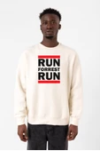 Forrest Gump Run Forrest Run Ekru Erkek 2ip Sweatshirt thumbnail 1