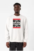Forrest Gump Run Forrest Run Beyaz Erkek 2ip Sweatshirt thumbnail 1