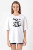 Friday The 13th Halloween Beyaz Kadın Oversize Tshirt thumbnail 1