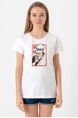 Gintama Anime Gintoki Fruit Juice Beyaz Kadın Bisikletyaka Tshirt - 1