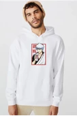Gintama Anime Gintoki Fruit Juice Beyaz Erkek 3ip Kapşonlu  Sweatshirt - 1
