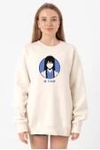 Gintama Anime Kotaro Minimal Ekru Kadın 2ip Sweatshirt thumbnail 1