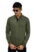 Erkek Polo Yaka Sweatshirt R2250 BGL-ST03196 thumbnail 2