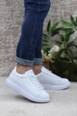 Fort B-150 Beyaz Rahat Kalın Taban Sneaker Erkek Spor Ayakkabı - 1