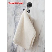 Metal Askı Siyah Renk Askılık Banyo Tuvalet Havlu Bornoz Askısı Çatal İkili Askı - 5