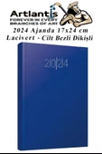 2024 Ajanda 17X24 cm Çizgili Cilt Bezli Dikişli 1 Adet Günlük Planlayıcı Cilt Bezi Ciltli Ajanda 2024 Ofis Okul Büro - 2