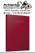 2024 Ajanda 14X20 cm Çizgili Cilt Bezli Dikişli 1 Adet Günlük Planlayıcı Cilt Bezi Ciltli Ajanda 2024 Ofis Okul Büro - 3