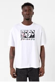 Horror Character Friends Beyaz Erkek Oversize Tshirt - 1