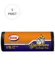 Endüstriyel Battal Boy Çöp Torbası 72 x 95 cm 10 Lu Rulo x 5 Paket = 50 Adet (Siyah) - 1