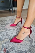 036 5469 Topukla Kadın Stiletto Bilekden Bağlamalı Abiye Ayakkabı - 2