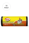 Büyük Boy Çöp Torbası 65 x 80 cm 10 Lu Rulo x 50 Paket = 500 Adet (Siyah) - 1