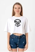 HP Hogwarts Beyaz Kadın Crop Tshirt thumbnail 1