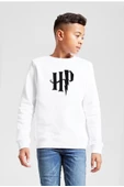 HP Logo Beyaz Çocuk 2ip Sweatshirt thumbnail 1