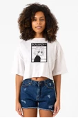 Hunter x Hunter Anime Neferpitou Beyaz Kırçıllı Kadın Crop Tshirt thumbnail 1