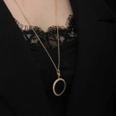 Lucky Life 925 Ayar Gumuss Gold Kaplama Yuvarlak Yarım Altın Takılabilen Lucky Life Lucky Life Lucky Life Kadın Kolye - 6