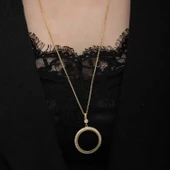 Lucky Life 925 Ayar Gumuss Gold Kaplama Yuvarlak Yarım Altın Takılabilen Lucky Life Lucky Life Lucky Life Kadın Kolye - 4