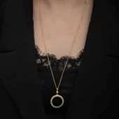 Lucky Life 925 Ayar Gumuss Gold Kaplama Yuvarlak Yarım Altın Takılabilen Lucky Life Lucky Life Lucky Life Kadın Kolye - 3