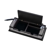 Lucky Life 925 Ayar Gumuss Çiçek Desenli Besmele Masa Üstü Kalemlik - 4