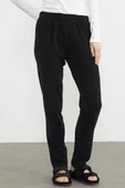 Kalın Polar Pijama Tek Alt - Siyah - 3