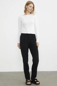 Kalın Polar Pijama Tek Alt - Siyah - 2