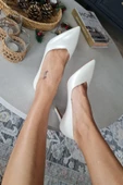 34IZ 65 Topukla Kadın İnce Topuklu Stiletto Gelin Abiye Ayakkabı thumbnail 4