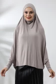 Vizon Hazır Pratik Sultanbaş Tesettür Kollu Penye Sufle Eşarp Hijab - 1