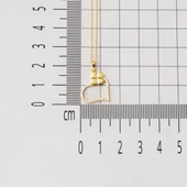 Yoncalı Sarı Altın Kalpli Kolye thumbnail 3