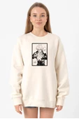 Jujutsu Kaisen Anime Satoru Gojo Lets Get A Little Crazy Ekru Kadın 2ip Sweatshirt - 1