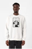Jujutsu Kaisen Anime Satoru Gojo Lets Get A Little Crazy Beyaz Erkek 2ip Sweatshirt - 1