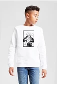 Jujutsu Kaisen Anime Satoru Gojo Lets Get A Little Crazy Beyaz Çocuk 2ip Sweatshirt - 1