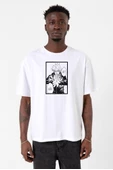 Jujutsu Kaisen Anime Satoru Gojo Lets Get A Little Crazy Beyaz Erkek Oversize Tshirt - 1