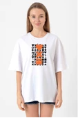 Love Death Robots Orange Beyaz Kadın Oversize Tshirt thumbnail 1